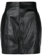Saint Laurent Fitted Buttoned Up Skirt - Black