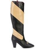 Gucci Striped Knee-length Boots - Black