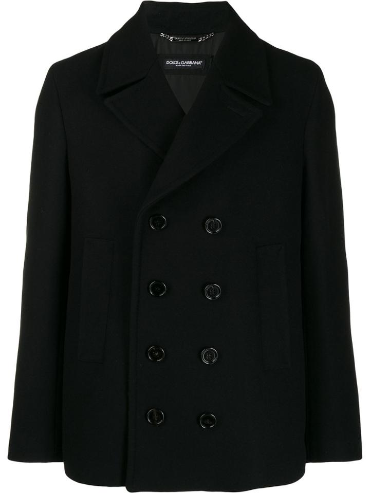 Dolce & Gabbana Double-breasted Short Coat - Black