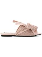 No21 Abstract Bow Mesh Sandals - Nude & Neutrals