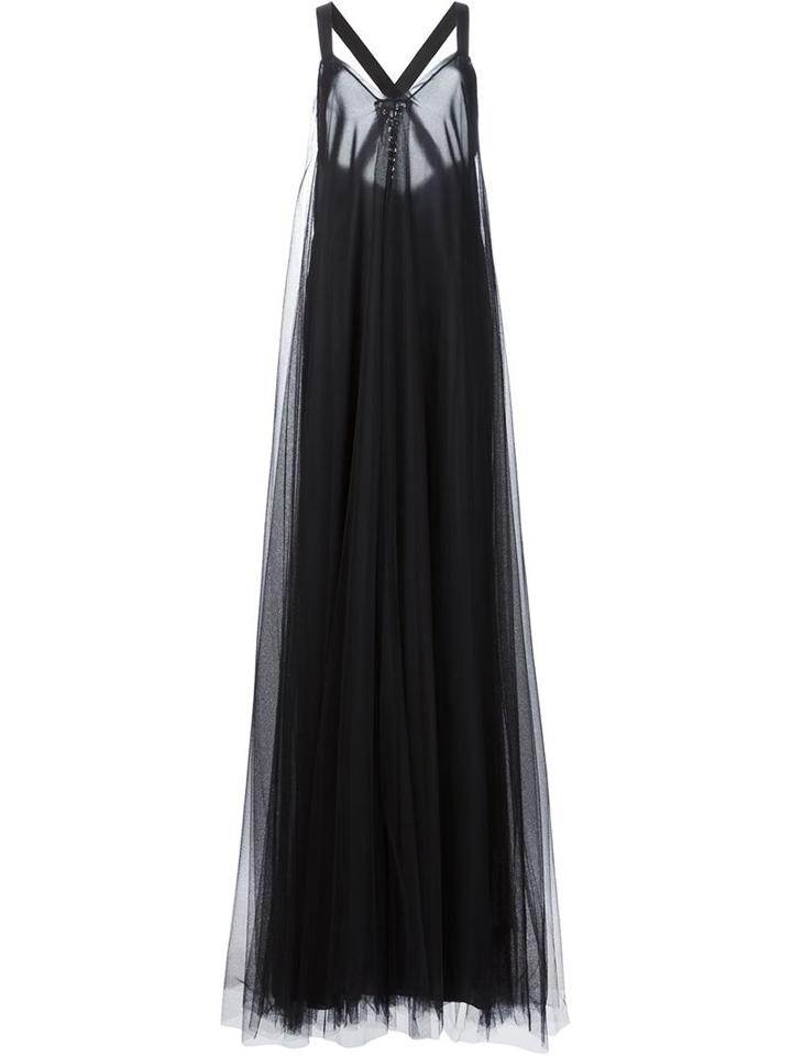 Vera Wang Flared Tulle Gown, Women's, Size: 0, Black, Polyester