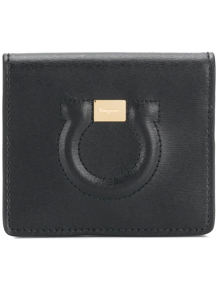 Salvatore Ferragamo Gancio Fold Out Purse - Black