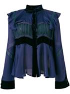 Sacai Frill Trimmed Blouse - Blue