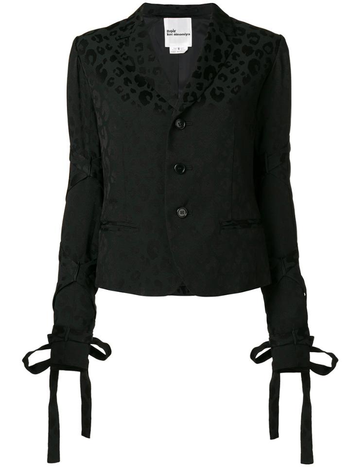 Comme Des Garçons Noir Kei Ninomiya Animal Patterned Blazer - Black