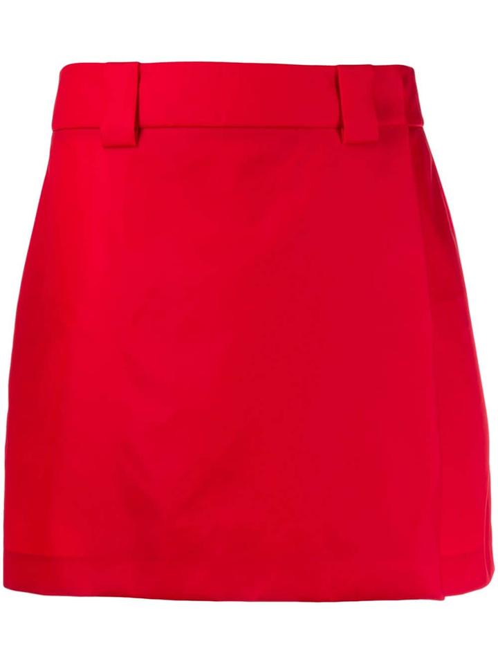 Prada Mini A-line Skirt - Red