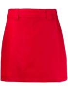 Prada Mini A-line Skirt - Red
