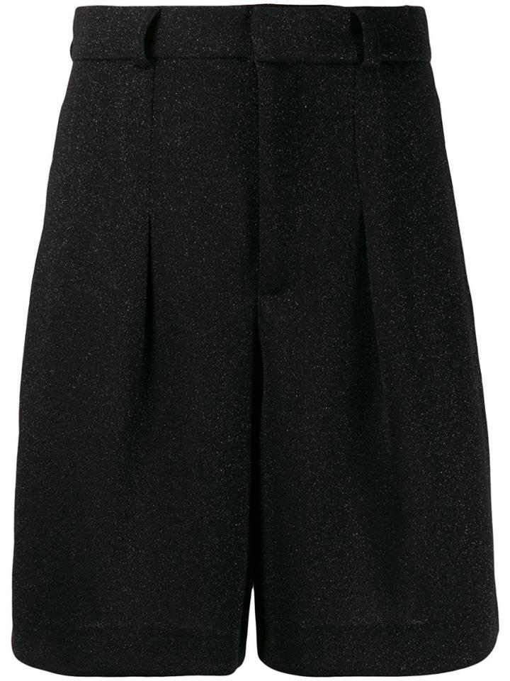 Circus Hotel Tailroed Wide-leg Shorts - Black