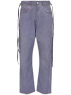 Vyner Articles Karate Raw Hem Straight Leg Jeans - Blue