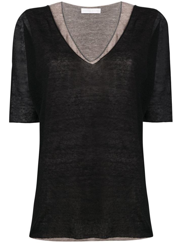 Fabiana Filippi Loose-fit Layered T-shirt - Black