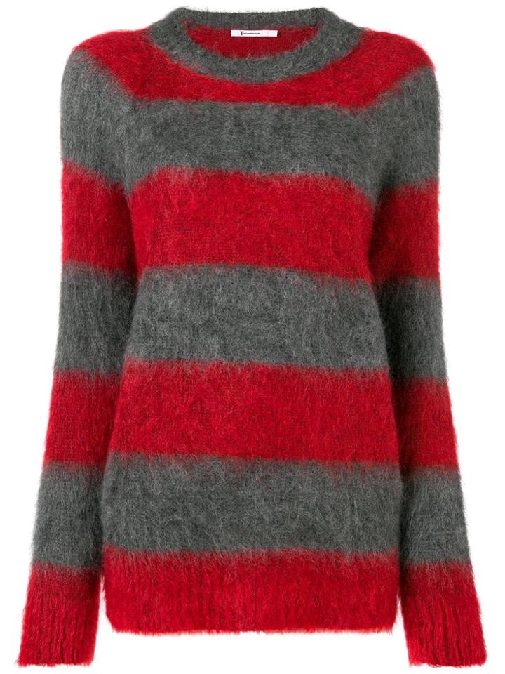 T By Alexander Wang Stripe Pullover - Grey