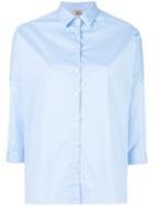 Fay Plain Shirt, Women's, Size: Small, Blue, Cotton/spandex/elastane
