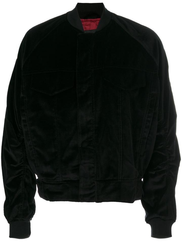 Represent Velvet Bomber Jacket - Black