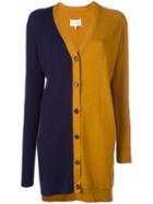 Maison Margiela Bicolour Long Length Cardigan, Women's, Size: Large, Blue, Cotton