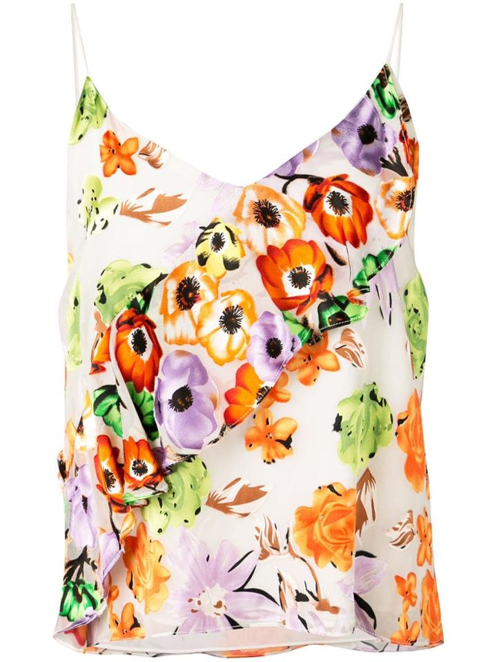 Alice+olivia Lavonia Asymmetric Draped Top - Orange