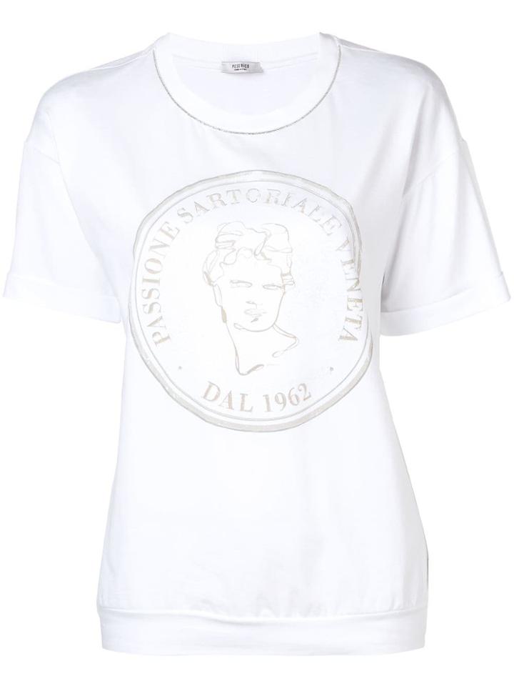 Peserico Printed Logo T-shirt - White