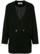 H Beauty & Youth Double-breasted Cocoon Coat - Black