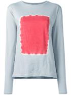 Suzusan Square Print Jumper, Women's, Size: Medium, Grey, Cotton/cashmere