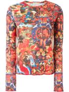 Jean Paul Gaultier Vintage Digital Print Top - Red
