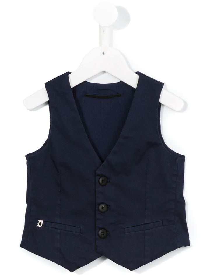 Dondup Kids Classic Waistcoat, Boy's, Size: 8 Yrs, Blue
