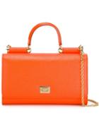 Dolce & Gabbana Mini Von Wallet Crossbody Bag, Women's, Yellow/orange, Leather/metal Other