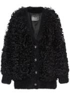 Miu Miu Shearling Fur Jacket - Black