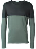 Société Anonyme Colour Block Jumper, Men's, Size: M, Green, Cotton