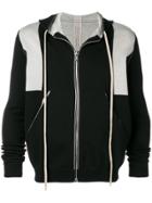 Rick Owens Contrast Zipped Hoodie - Black
