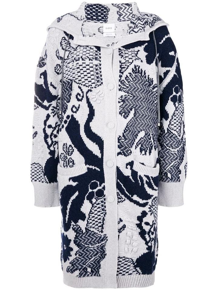 Barrie Stencil Garden Cashmere Coat - Grey