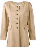 Yves Saint Laurent Vintage Collarless Button Jacket - Nude & Neutrals