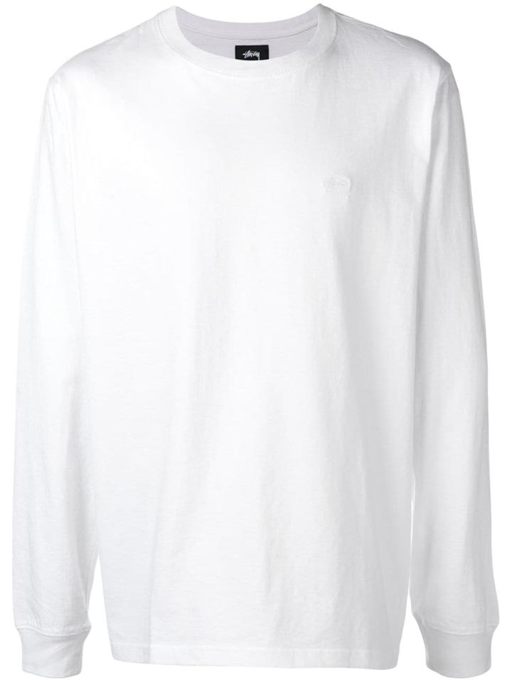 Stussy Embroidered Logo Sweatshirt - White