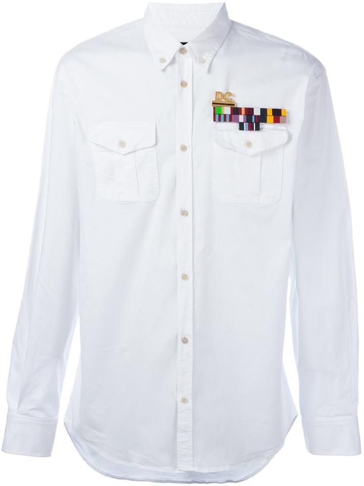 Dsquared2 Classic Logo Brooch Shirt