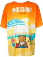 Moschino Beach Teddy T-shirt, Men's, Size: Medium, Yellow/orange, Cotton