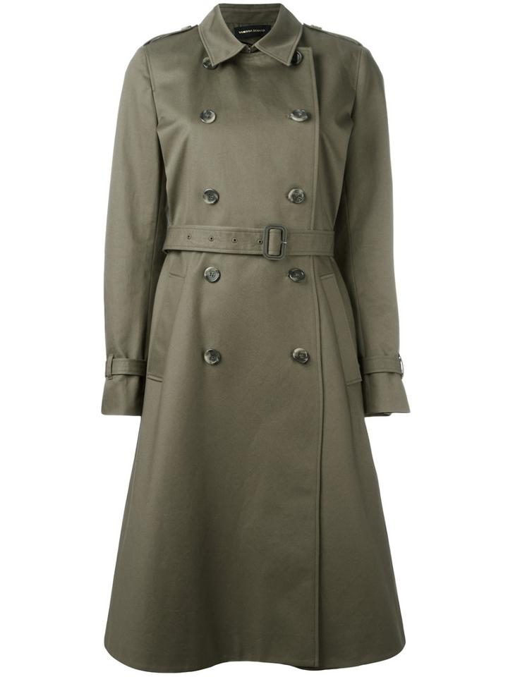 Vanessa Seward Trench Coat, Women's, Size: 40, Green, Cotton/viscose