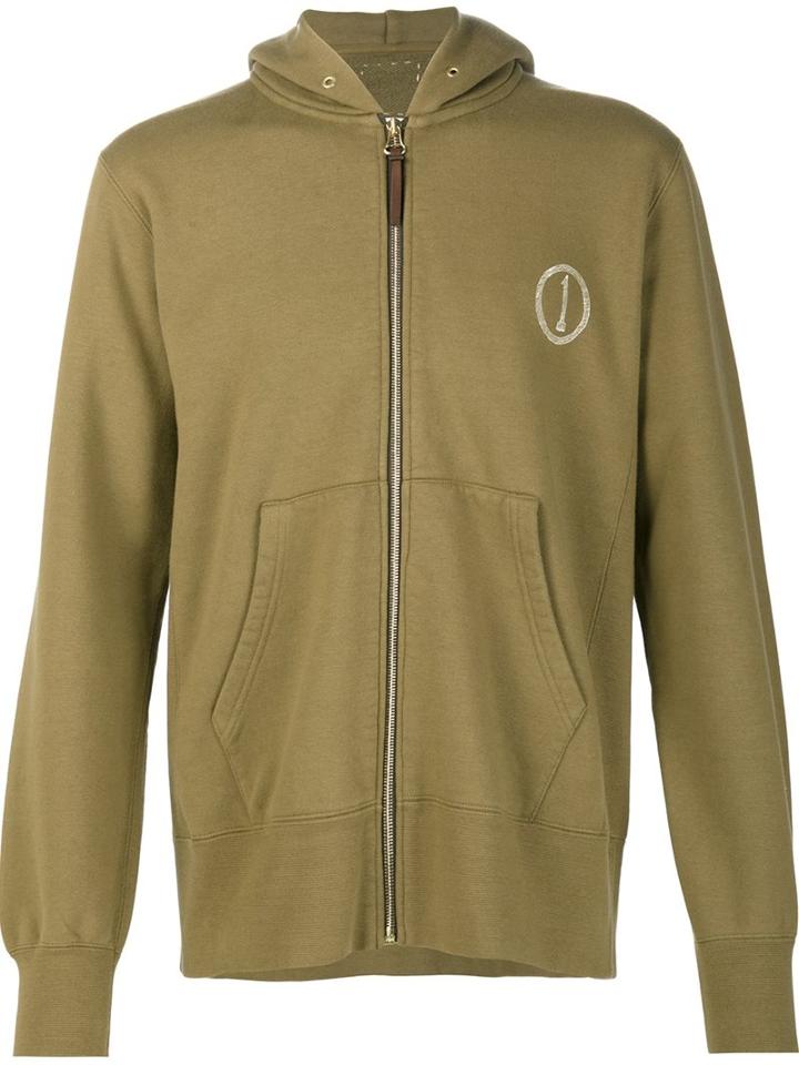 Visvim Zipped Hoodie, Men's, Size: 5, Green, Cotton/rayon