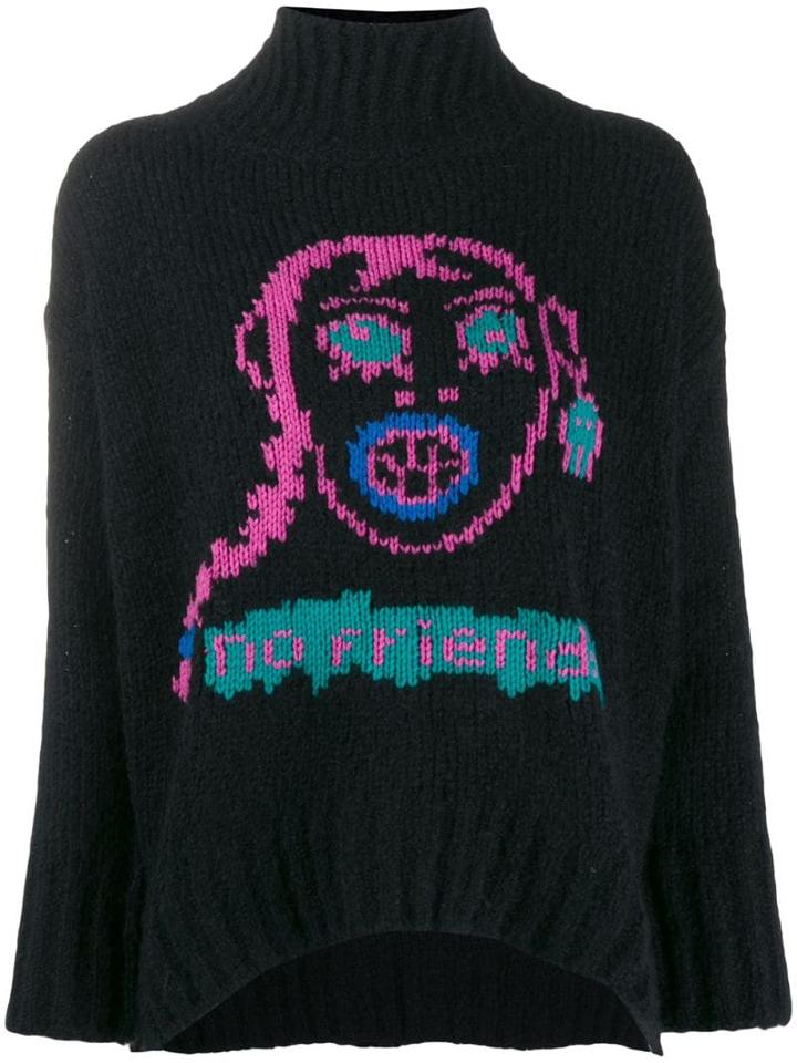 Diesel M-cara Intarsia Jumper - Black