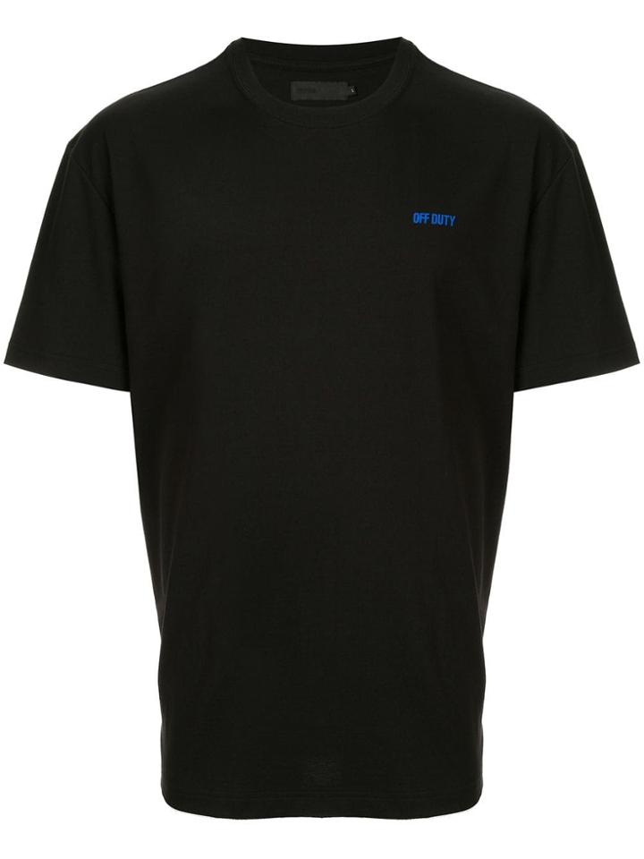 Off Duty Logo Print T-shirt - Black