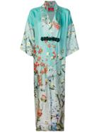F.r.s For Restless Sleepers Floral Printed Kimono Coat - Green