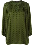 Steffen Schraut Polka Dot Blouse, Women's, Size: 38, Green, Polyester