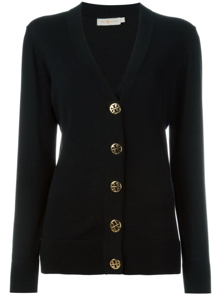Tory Burch Buttoned Cardigan, Women's, Size: Xs, Black, Cotton