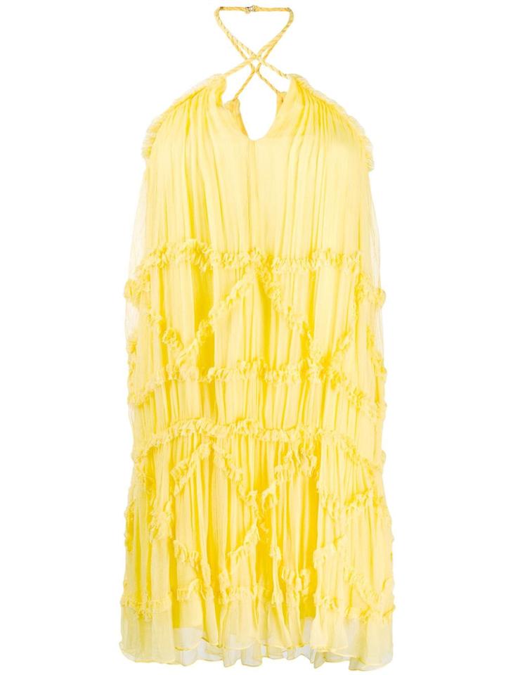 Just Cavalli Ruffle Trim Dress - Yellow