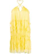 Just Cavalli Ruffle Trim Dress - Yellow