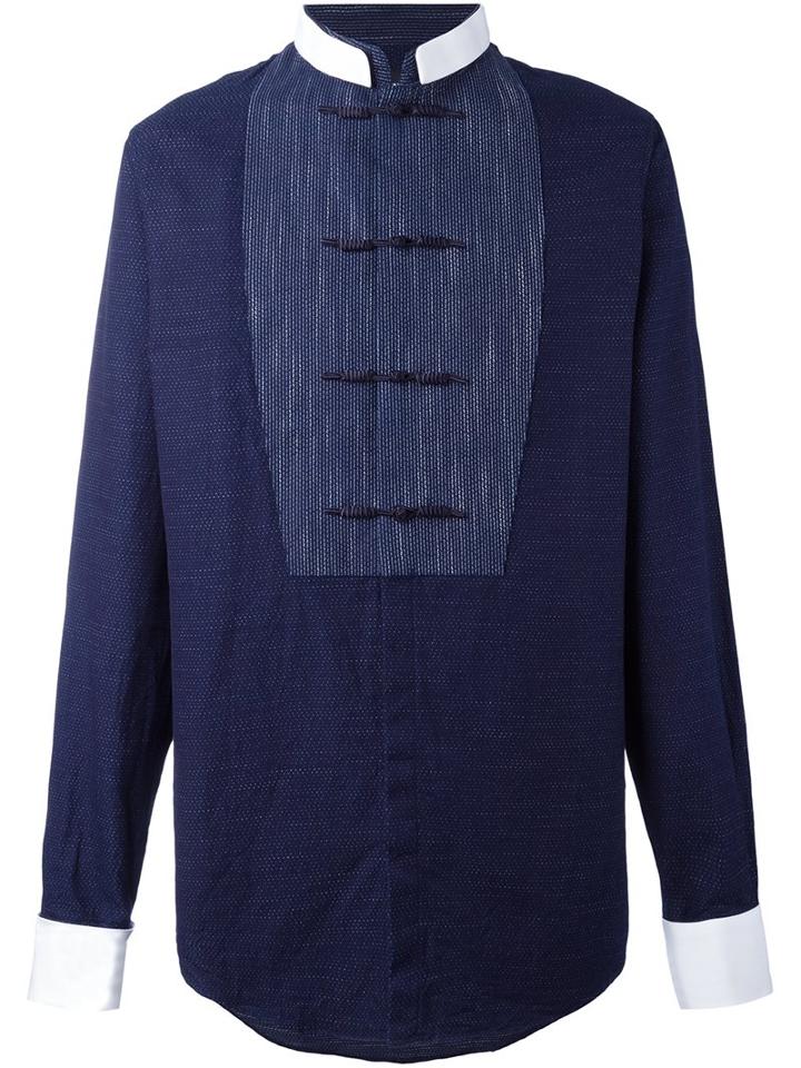 Dsquared2 'china Tux' Shirt, Men's, Size: 48, Blue, Cotton