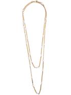 Chanel Vintage Faux Pearl Chain Long Necklace - Metallic