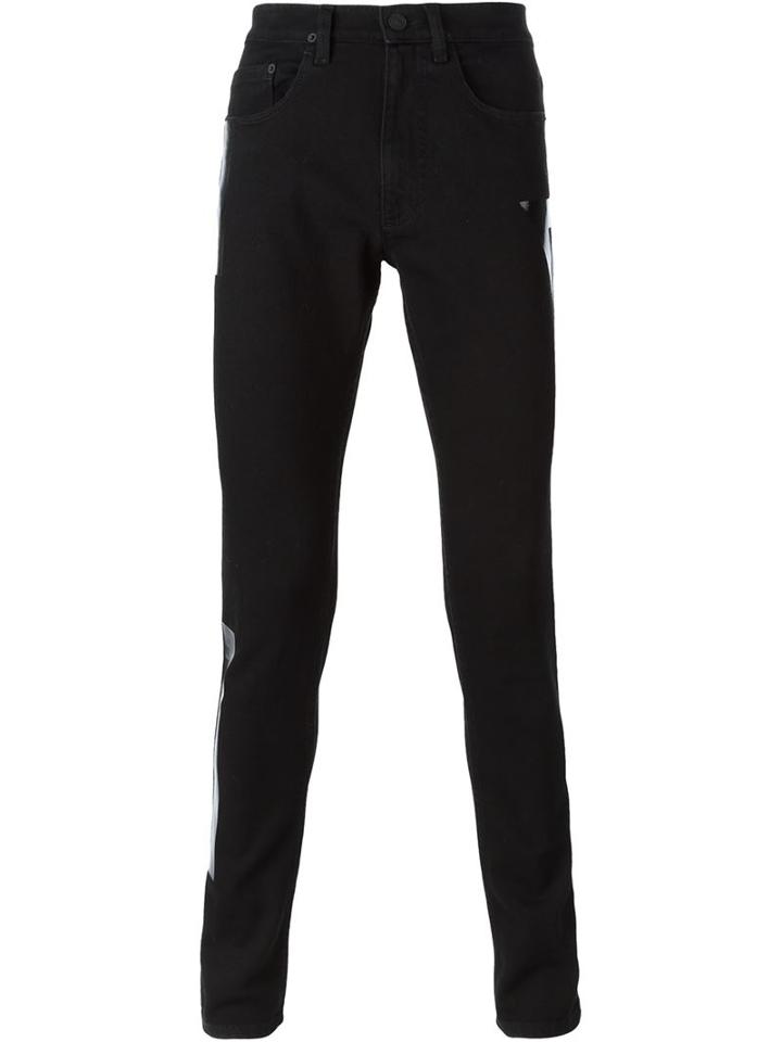 Kenzo Panelled Skinny Jeans, Men's, Size: 32, Black, Cotton/spandex/elastane