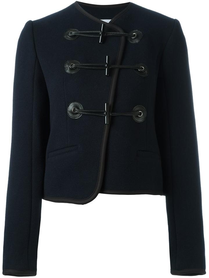 Carven Military Jacket, Women's, Size: 42, Blue, Polyamide/acetate/viscose/wool