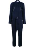 Victoria Beckham Zipped Pocket Jumpsuit - Blue