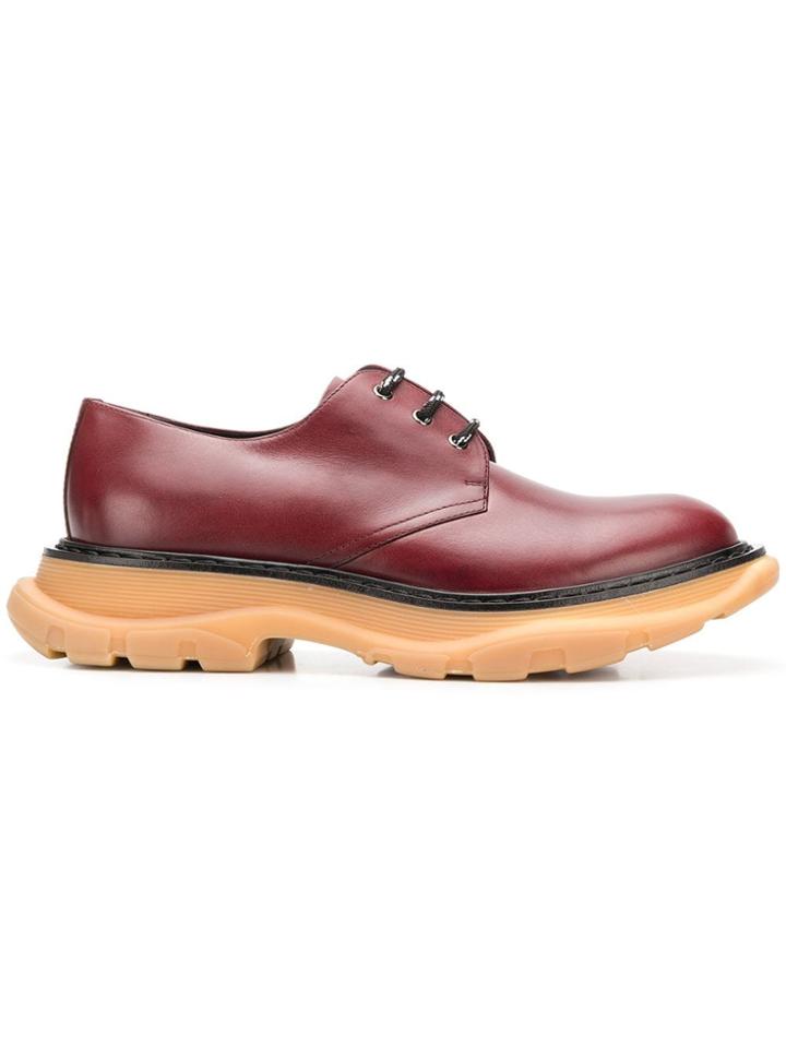 Alexander Mcqueen Tread Derby Lace-up Shoes - Red