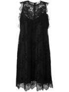 Carven Sleeveless Lace Dress, Women's, Size: 36, Black, Cotton/nylon/acetate/silk