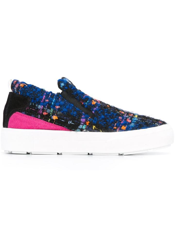 Msgm Woven Slip-on Sneakers