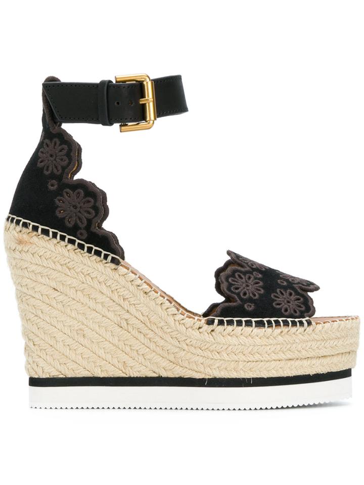 See By Chloé Glyn Wedge Espadrilles - Brown